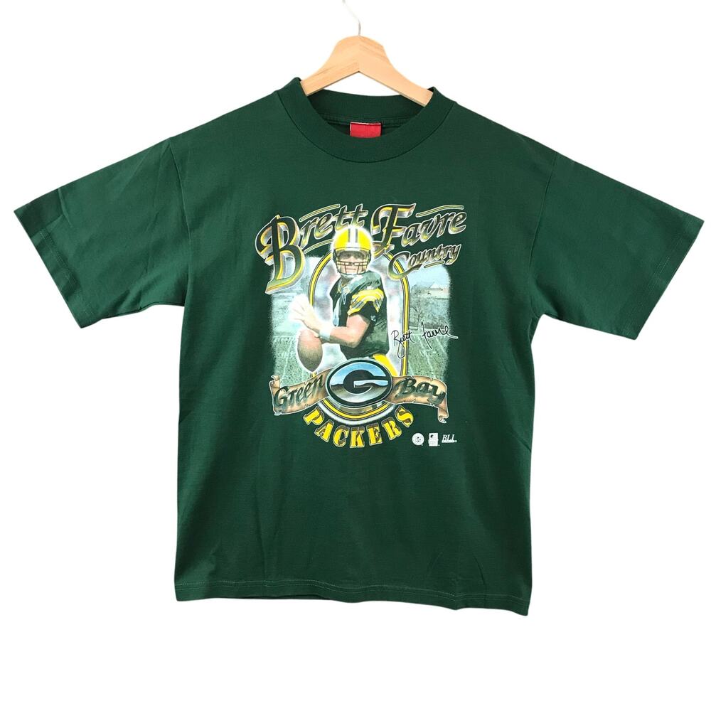 Vintage 90s Brett Farve Green Bay‎ Packers Country T shirt sz Youth XL